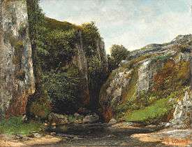 Gustave Courbet, Entree d'un Gave, 1876.