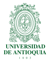 Green shield that says University of Antioquia