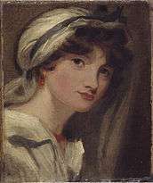 Young woman in a white bonnet