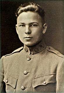 Sepia-color photo of a young man in military uniform