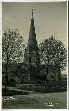 St Mary parish church in 1931, with its spire