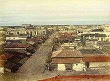 Photograph of Black Town in Madras, India, taken in c.1851.