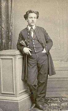 young man in scholastic uniform of the 19th century