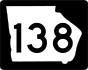 State Route 138 marker