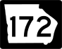 State Route 172 marker