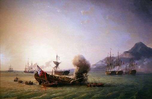 Combat de Grand Port, by Pierre-Julien Gilbert, Musée national de la marine