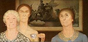Grant Wood's painting, Daughters of Revolution