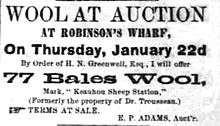 newspaper ad for wool