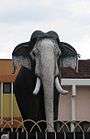 Statue of devout elephant
