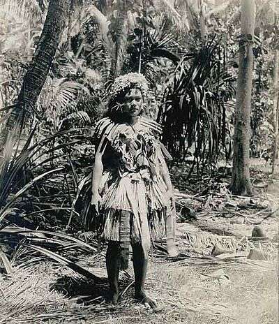 Woman on Funafuti, Tuvalu, 1900, then known as Ellice Islands
