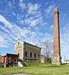 Main buildings and chimney of Hamilton Waterworks