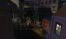 Happy hour in the Biergarten, part of The 1920s Berlin Project, part of the virtual world Second Life