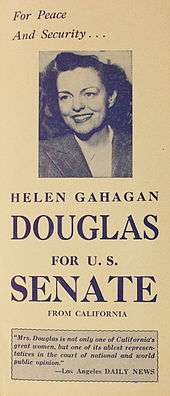 A political flyer, showing a smiling woman.