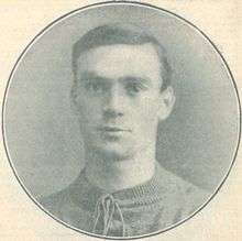 Faded photo of a clean-shaven white man wearing a knitted sports jersey