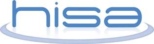 logo of the Health Informatics Society of Australia; hisa with disc around it