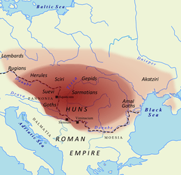 Map of the Hunnic Empire