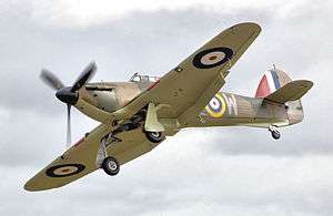 A Hawker Hurricane fighter plane