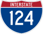 Interstate 124 marker