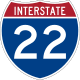 Interstate 22 marker