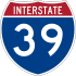 Interstate 39 marker