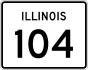 Illinois Route 104 marker