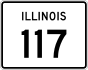 Illinois Route 117 marker