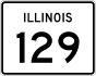 Illinois Route 129 marker