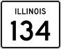 Illinois Route 134 marker