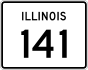 Illinois Route 141 marker