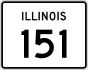 Illinois Route 151 marker