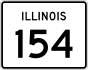 Illinois Route 154 marker