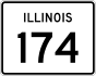 Illinois Route 174 marker