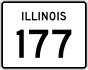 Illinois Route 177 marker