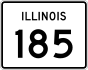 Illinois Route 185 marker