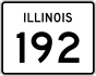 Illinois Route 192 marker