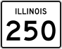 Illinois Route 250 marker