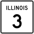 Illinois Route 3 marker