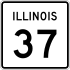 Illinois Route 37 marker
