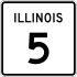 Illinois Route 5 marker