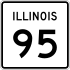 Illinois Route 95 marker