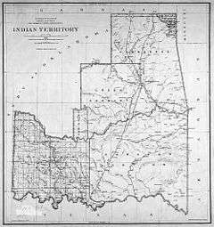 1891 government map of Indian Territory