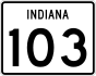 State Road 103 marker