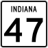 State Road 47 marker