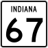State Road 67 marker