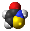 Space-filling model of the isothiazolinone molecule