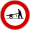 Italian traffic signs - old - divieto di transito ai veicoli a braccia.svg