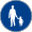 Italian traffic signs - old - viale pedonale.svg
