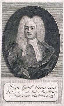 Johann Gottlieb Heineccius.