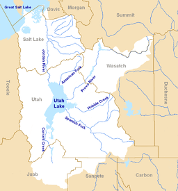 The Jordan River Basin is in northern Utah.