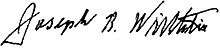 Signature of Joseph B. Wirthlin